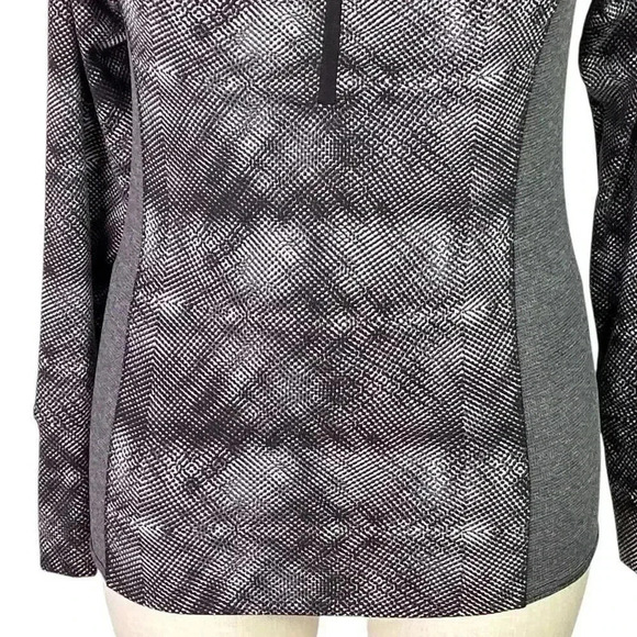 Soybu Pullover Women L Gray Half Zip Stretch Mesh Long Sleeve Running Yoga Top - Picture 3 of 8